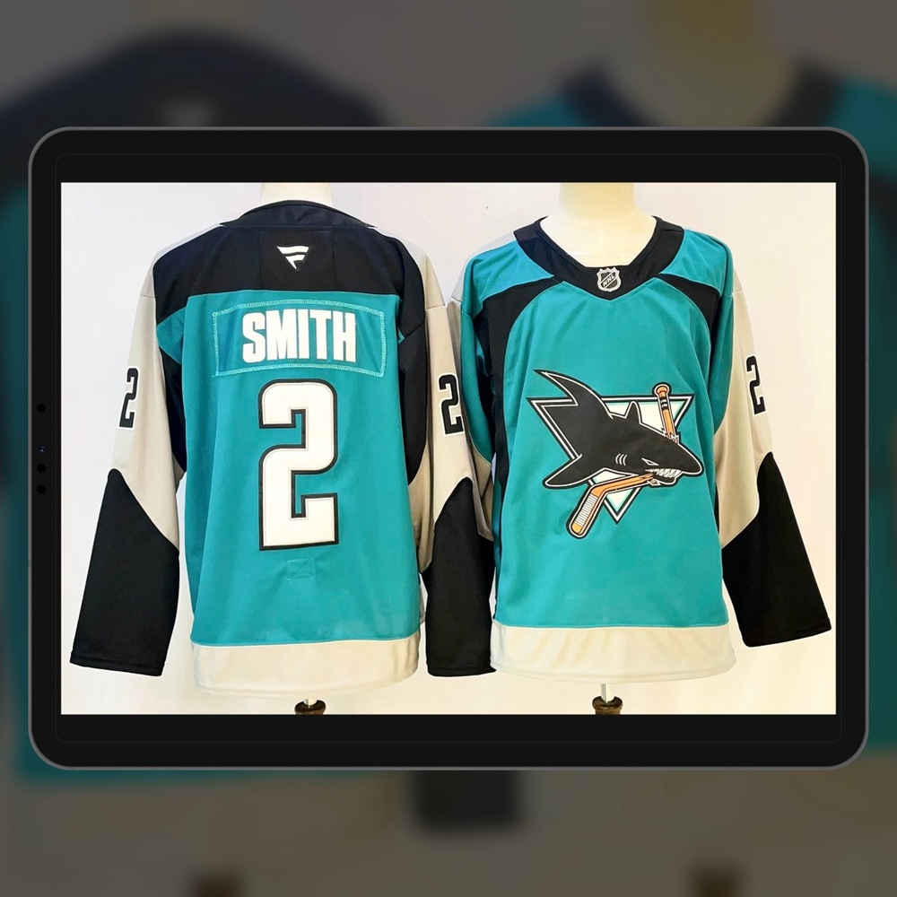 Men's NHL San Jose Sharks #2 Will Smith 35th Anniversary Heritage 2.0 Jersey